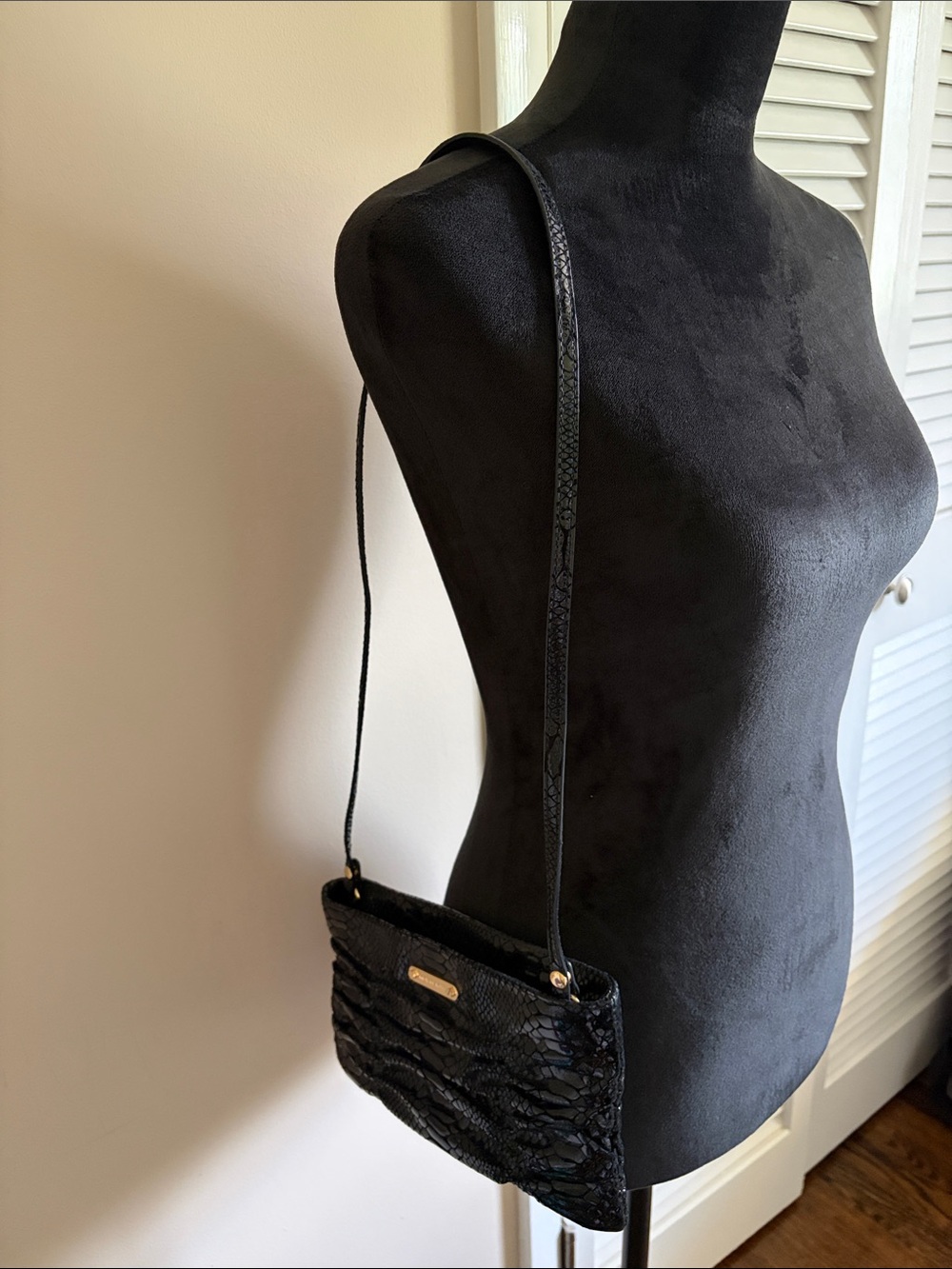 Michael Kors Black Textured Crossbody Bag